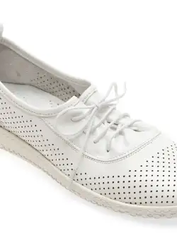 Pantofi casual MOLLY BESSA albi, 5002020, din piele naturala