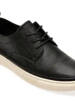 Pantofi casual OTTER negri, 5159, din piele naturala