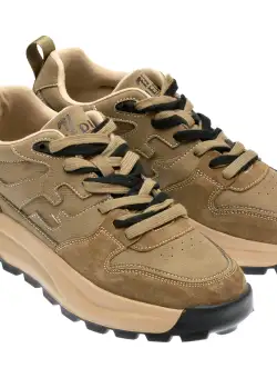 Pantofi casual URUS kaki, 88316, din piele ecologica