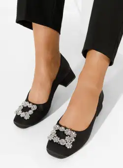 Pantofi cu toc mic Nimisa negri