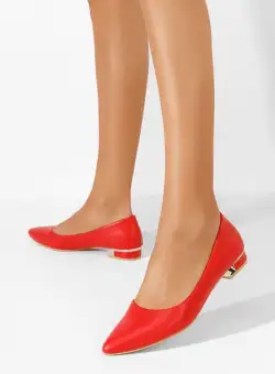 Pantofi cu toc mic Theresia rosii