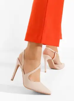 Pantofi cu toc stiletto Ayza bej