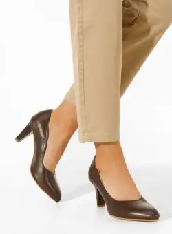Pantofi dama piele naturala Escanuela maro