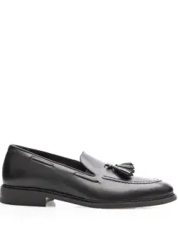 Pantofi eleganți bărbați din piele naturală, Leofex - 554 Negru Box