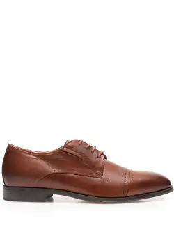 Pantofi eleganti barbati din piele naturala, Leofex - 575 cognac box