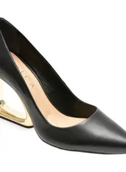 Pantofi EPICA negri, C492002, din piele naturala
