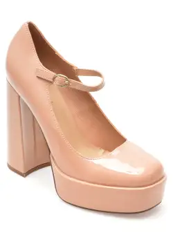 Pantofi EPICA nude, R100, din piele ecologica
