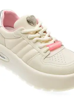 Pantofi FLAVIA PASSINI albi, 31C03, din piele ecologica