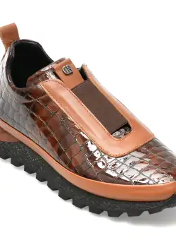 Pantofi FLAVIA PASSINI maro, 82901, din piele naturala lacuita