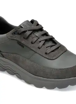 Pantofi GEOX gri, U16BYE, din piele naturala