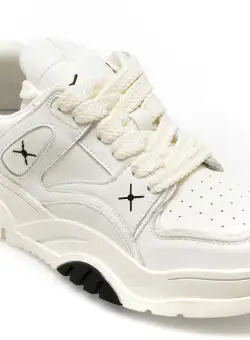 Pantofi GRYXX albi, 23089, din piele naturala