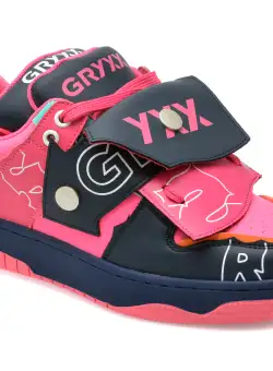 Pantofi GRYXX fucsia, 1626, din piele ecologica