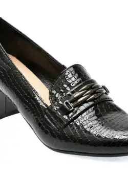 Pantofi IMAGE negri, 6101, din piele naturala lacuita