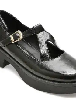 Pantofi MOLLY BESSA negri, 3033, din piele naturala lacuita