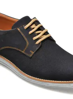 Pantofi OTTER bleumarin, A36, din nabuc