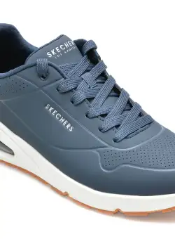 Pantofi SKECHERS bleumarin, UNO-STAND ON AIR, din piele ecologica