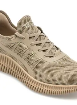 Pantofi SKECHERS gri, BOBS GEO, din material textil