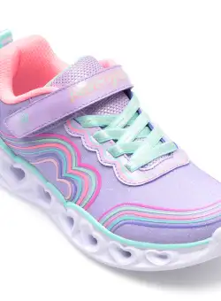 Pantofi SKECHERS mov, HEART LIGHTS, din material textil