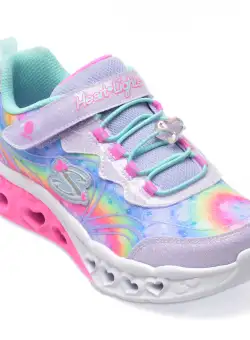 Pantofi SKECHERS multicolor, FLUTTER HEART LIGHTS, din piele ecologica