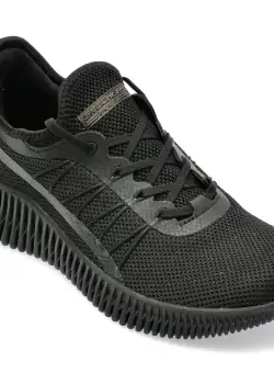 Pantofi SKECHERS negri, BOBS GEO, din material textil