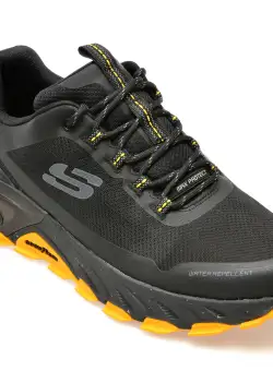 Pantofi SKECHERS negri, MAX PROTECT, din material textil