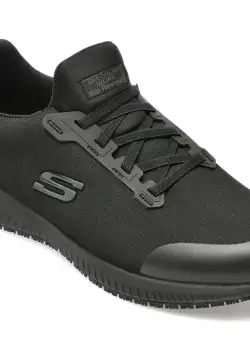 Pantofi SKECHERS negri, SQUAD SR-MYTON, din material textil