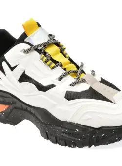 Pantofi sport GRYXX alb-negru, 20235, din material textil