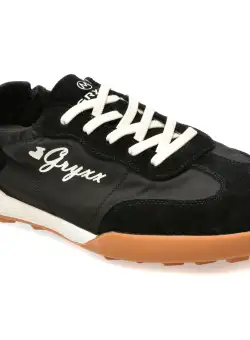 Pantofi sport GRYXX negri, H7352, din piele intoarsa