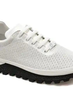 Pantofi sport IMAGE albi, 82900, din piele naturala