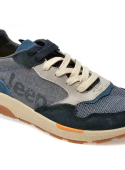 Pantofi sport JEEP albastri, 41020, din material textil