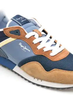 Pantofi sport PEPE JEANS bleumarin, LONDON CLASS, din material textil