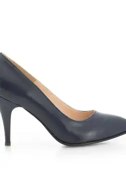 Pantofi stiletto din piele naturala - 558 blue
