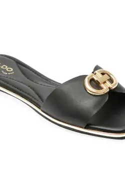 Papuci casual ALDO negre, 13567246, din piele ecologica