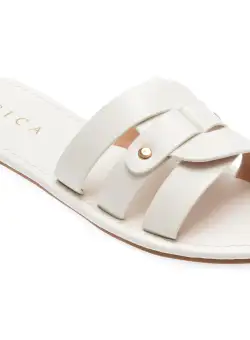 Papuci casual EPICA albi, 110780, din piele ecologica