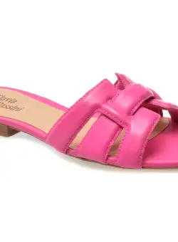 Papuci casual FLAVIA PASSINI fucsia, 356606, din piele naturala