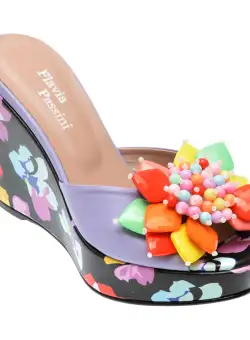 Papuci casual FLAVIA PASSINI mov, 1253, din piele naturala