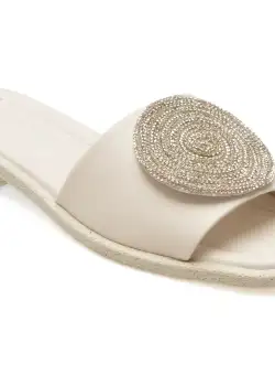 Papuci casual GRYXX albi, 5001751, din piele naturala