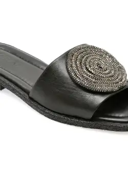 Papuci casual GRYXX negri, 5001751, din piele naturala