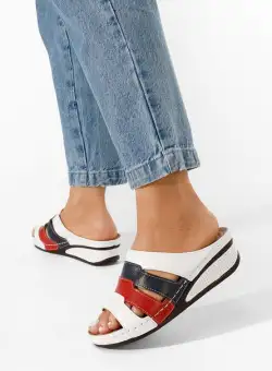 Papuci cu talpa ortopedica Triseda albi