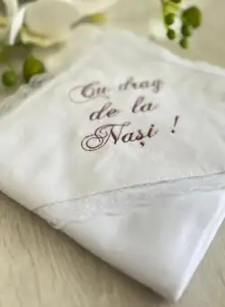 Pled bbc bebelus cu mesaj brodat