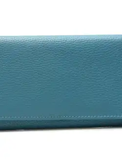 Portofel albastru, 6609, din piele naturala