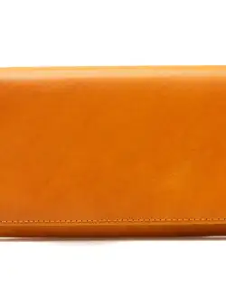 Portofel galben, H35, din piele naturala