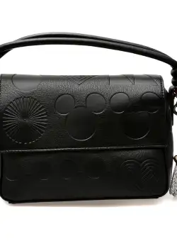 Poseta DESIGUAL neagra, SAXP56, din piele ecologica