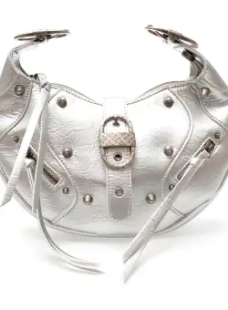 Poseta GRYXX argintie, 1918, din piele ecologica