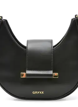 Poseta plic GRYXX neagra, 125, din piele ecologica