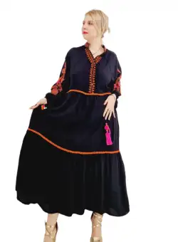 Rochie de dama midi cu tesaturi brodate Gisella