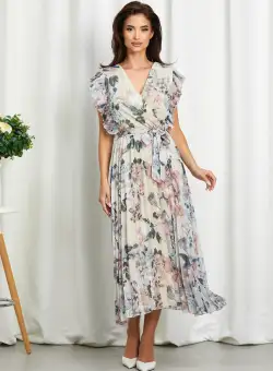 Rochie Judy Nude Floral