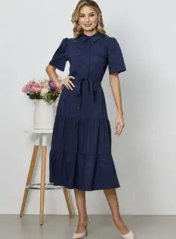 Rochie Phoebe Bleumarin
