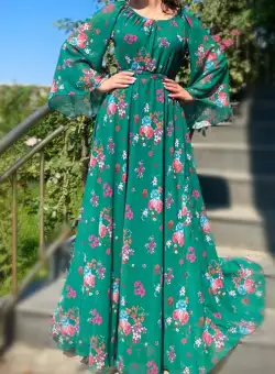 Rochie stilizata cu motive florale Iana 2