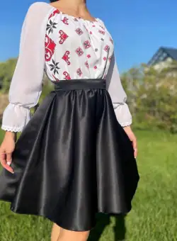 Rochie stilizata cu motive traditionale Natalia